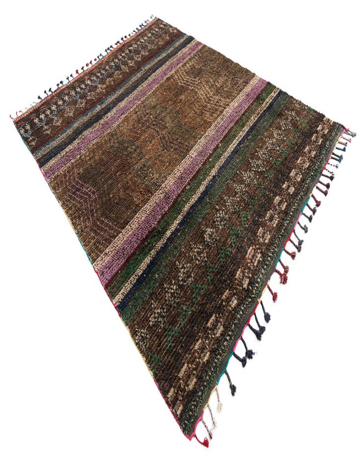 Detail image of  7' 9 x 9' 9  Hand Knotted Moroccan Wool Rug