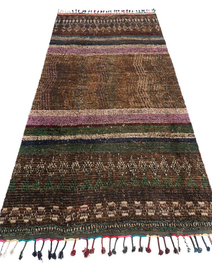 Detail image of  7' 9 x 9' 9  Hand Knotted Moroccan Wool Rug