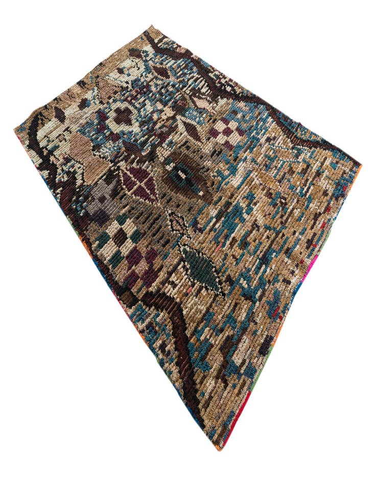 Detail image of  5' 1 x 7' 6  Hand Knotted Moroccan Wool Rug