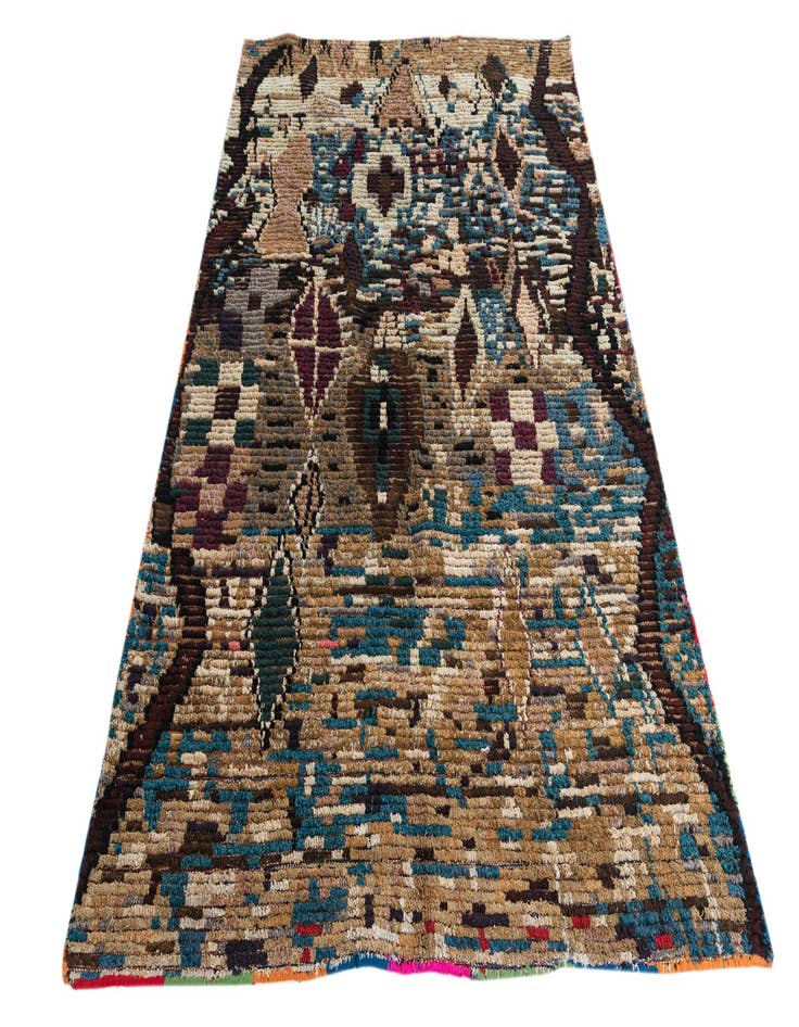 Detail image of  5' 1 x 7' 6  Hand Knotted Moroccan Wool Rug