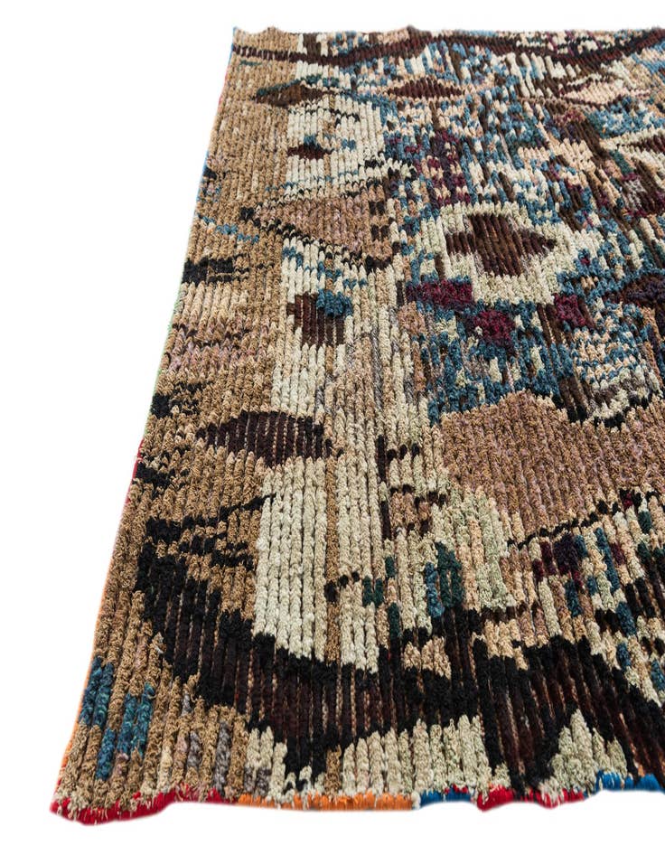 Detail image of  5' 1 x 7' 6  Hand Knotted Moroccan Wool Rug