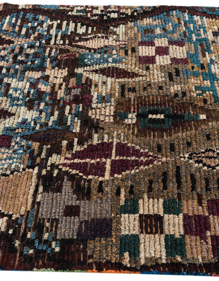 Detail image of  5' 1 x 7' 6  Hand Knotted Moroccan Wool Rug
