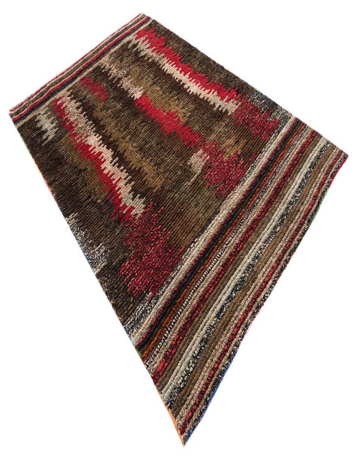 Detail image of  5' 3 x 7' 10  Hand Knotted Moroccan Wool Rug