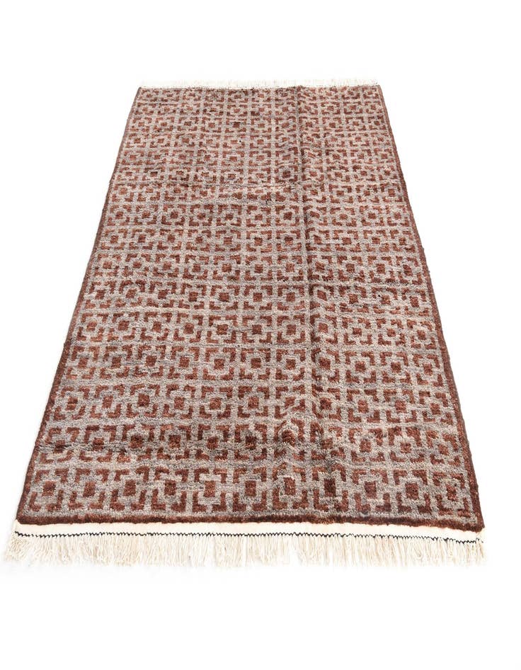 Detail image of  5' 8 x 8' 4  Hand Knotted Moroccan Wool Rug