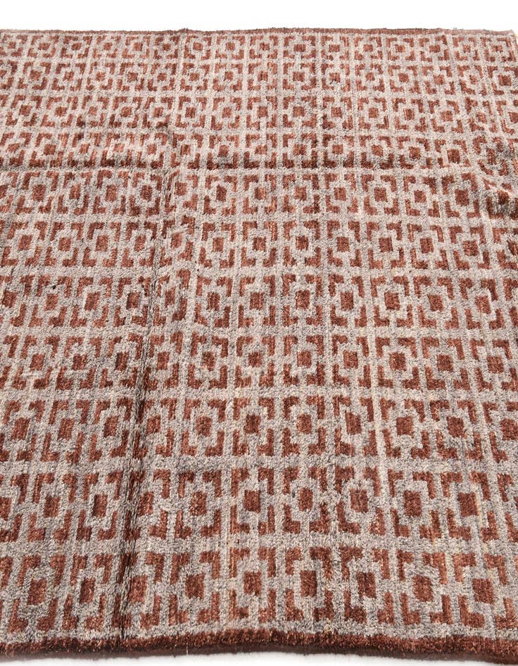 Detail image of  5' 8 x 8' 4  Hand Knotted Moroccan Wool Rug
