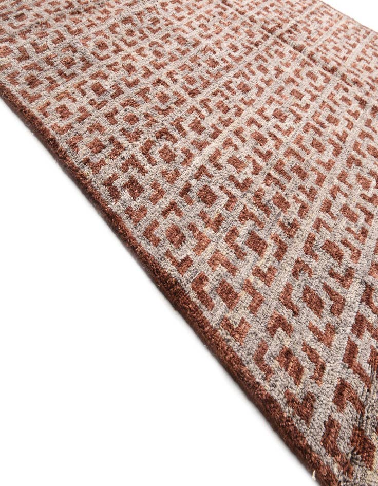 Detail image of  5' 8 x 8' 4  Hand Knotted Moroccan Wool Rug