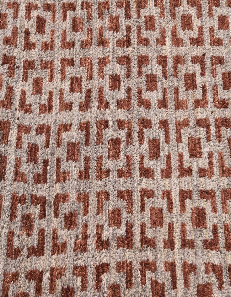 Detail image of  5' 8 x 8' 4  Hand Knotted Moroccan Wool Rug