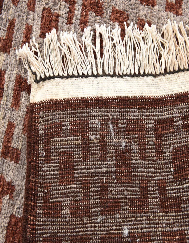 Detail image of  5' 8 x 8' 4  Hand Knotted Moroccan Wool Rug