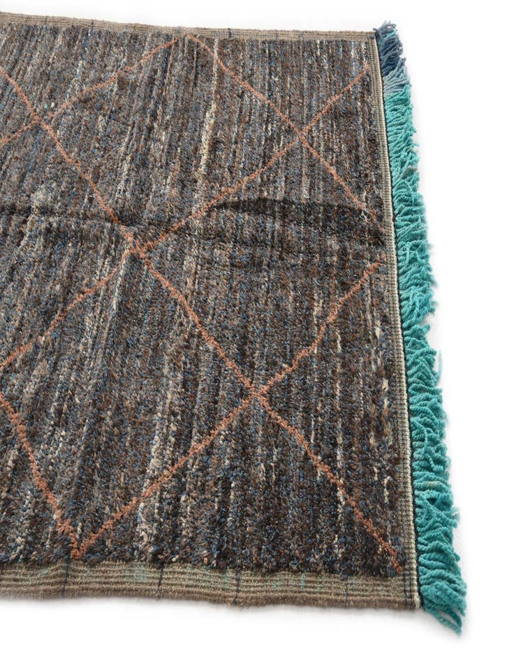 Detail image of  5' 3 x 8' 5  Hand Knotted Moroccan Wool Rug