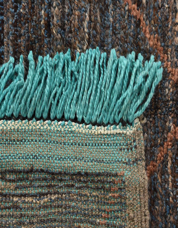 Detail image of  5' 3 x 8' 5  Hand Knotted Moroccan Wool Rug