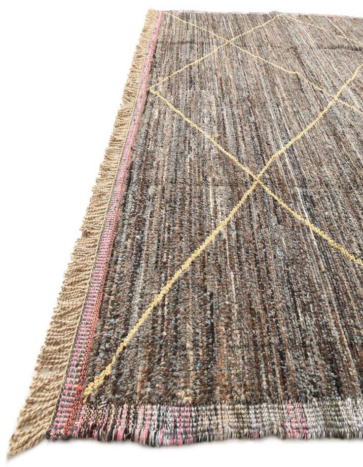 Detail image of  8' x 10' 7  Hand Knotted Moroccan Wool Rug