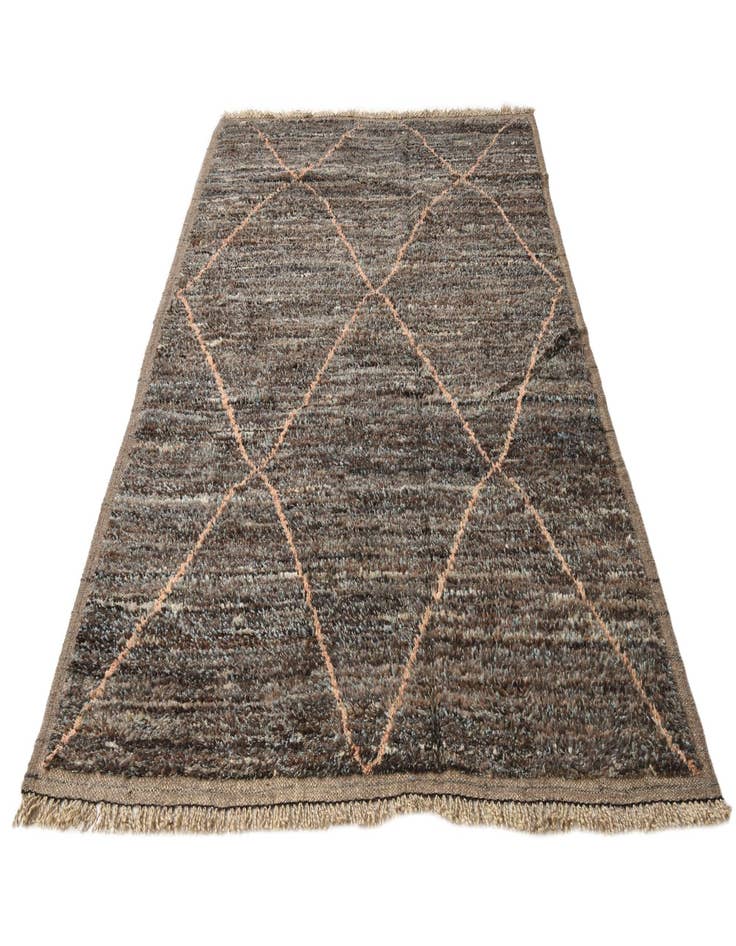 Detail image of  6' 1 x 9' 6  Hand Knotted Moroccan Wool Rug