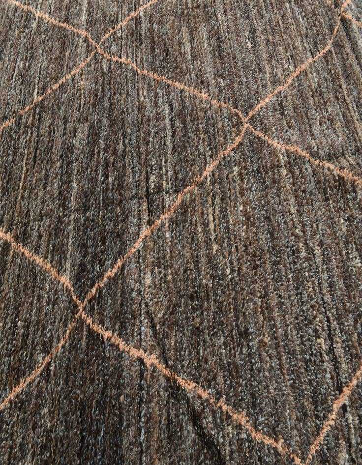 Detail image of  6' 1 x 9' 6  Hand Knotted Moroccan Wool Rug