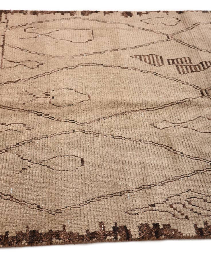 Detail image of  5' x 8'  Hand Knotted Moroccan Wool Rug