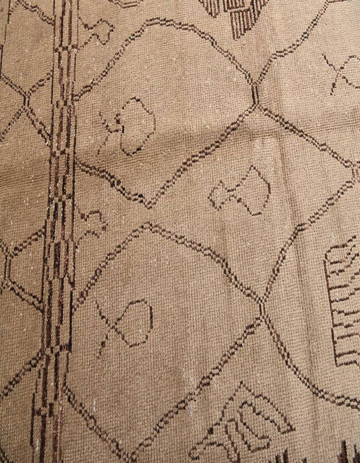 Detail image of  5' x 8'  Hand Knotted Moroccan Wool Rug