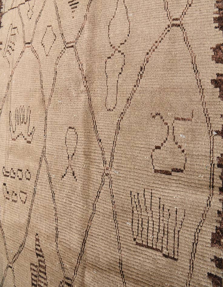 Detail image of  5' x 8'  Hand Knotted Moroccan Wool Rug