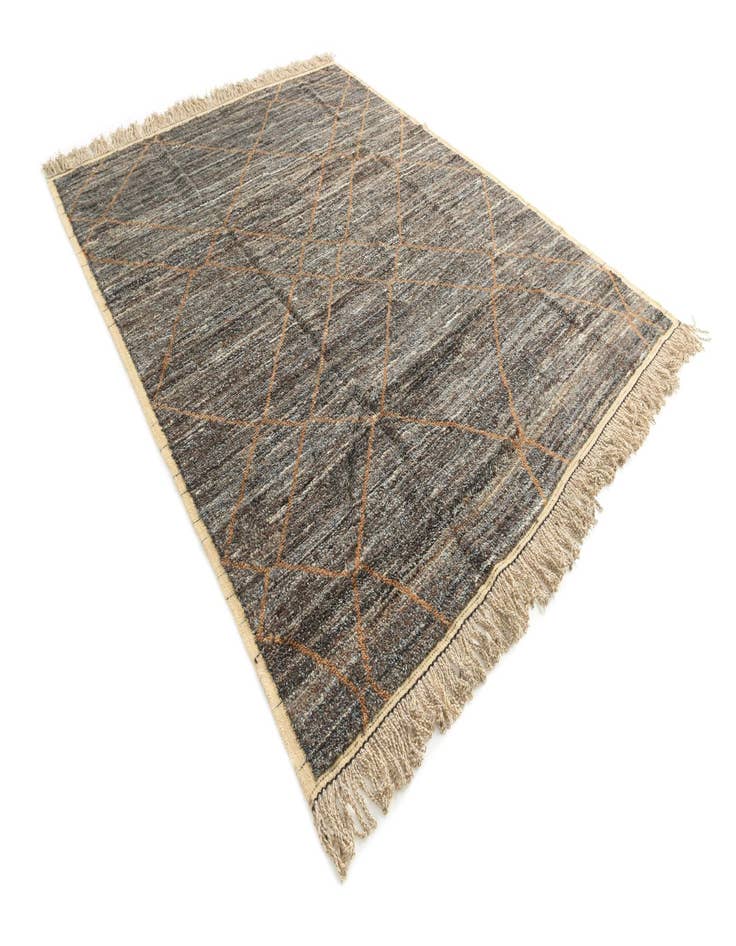 Detail image of  8' 1 x 10' 3  Hand Knotted Moroccan Wool Rug