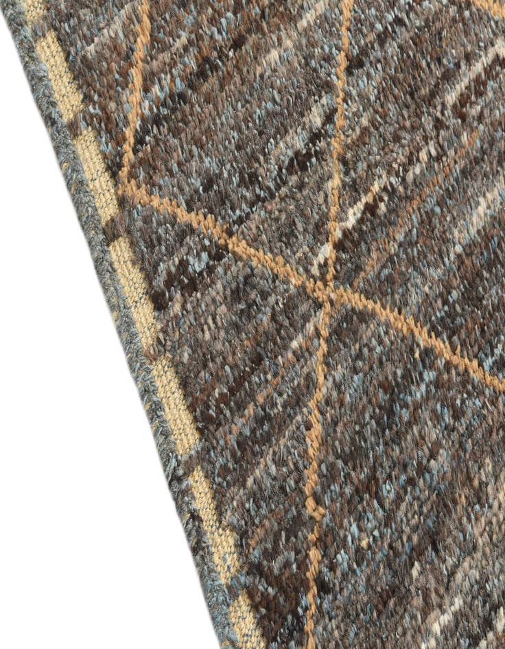 Detail image of  6' 3 x 9' 7  Hand Knotted Moroccan Wool Rug