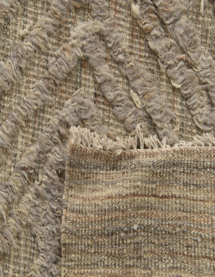 Detail image of  8' 10 x 12' 4  Hand Knotted Moroccan Wool Rug