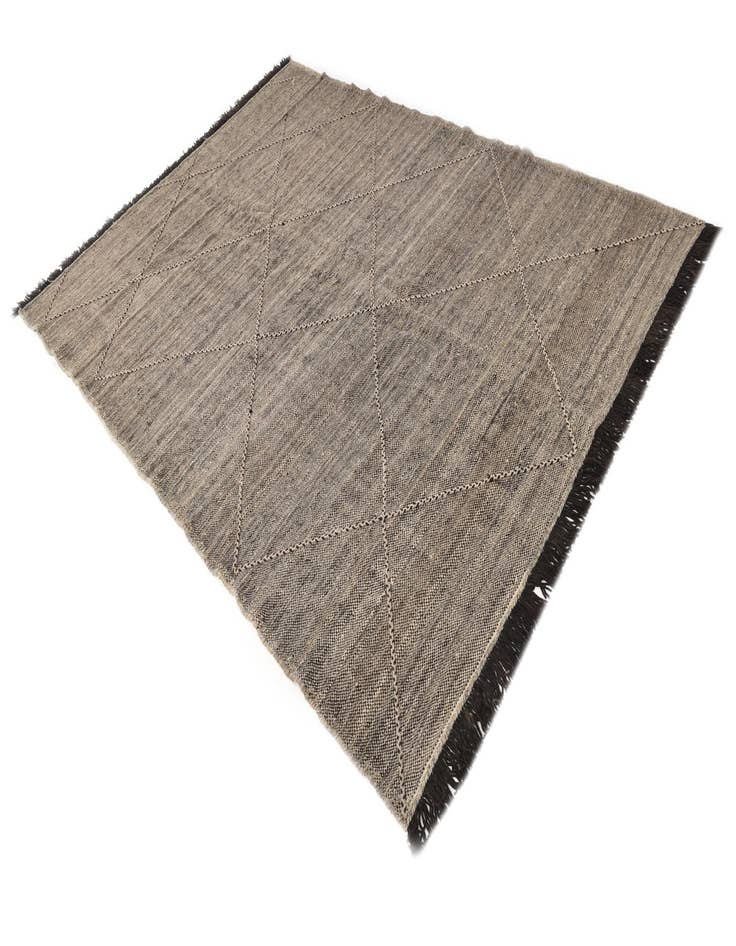 Detail image of  6' 7 x 9' 7  Hand Knotted Moroccan Wool Rug