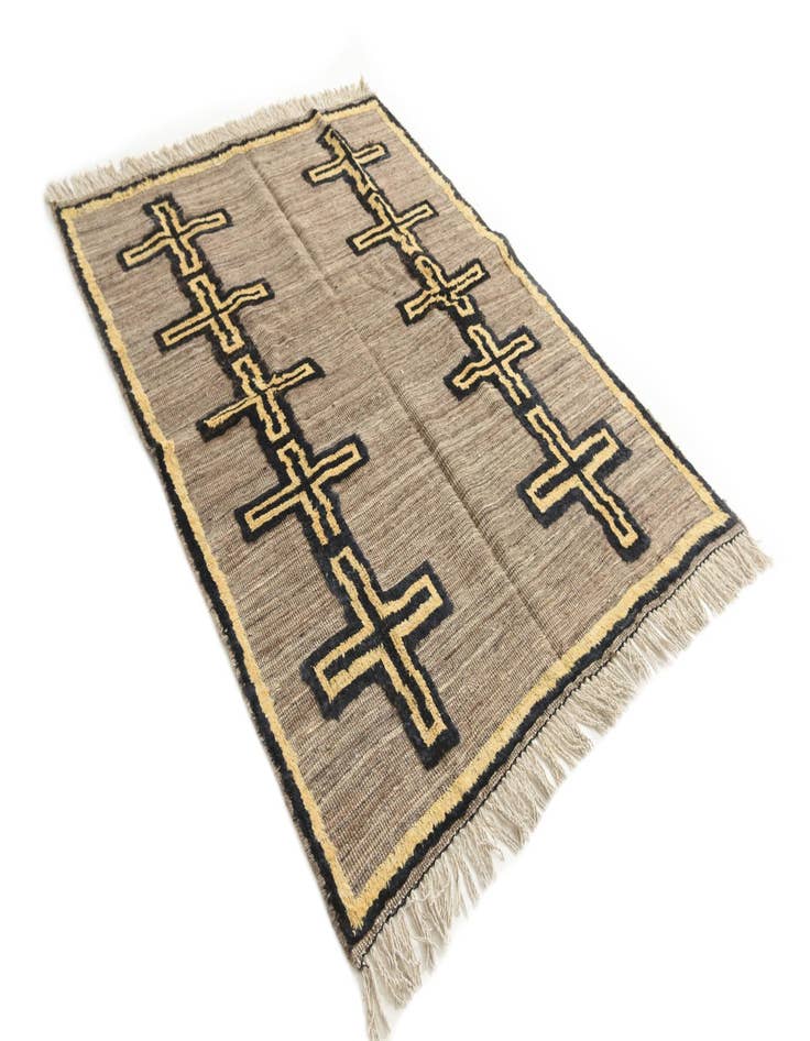 Detail image of  5' 1 x 6' 10  Hand Knotted Moroccan Wool Rug