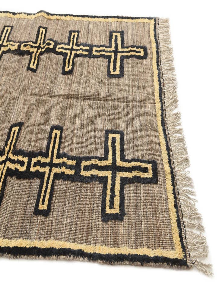 Detail image of  5' 1 x 6' 10  Hand Knotted Moroccan Wool Rug
