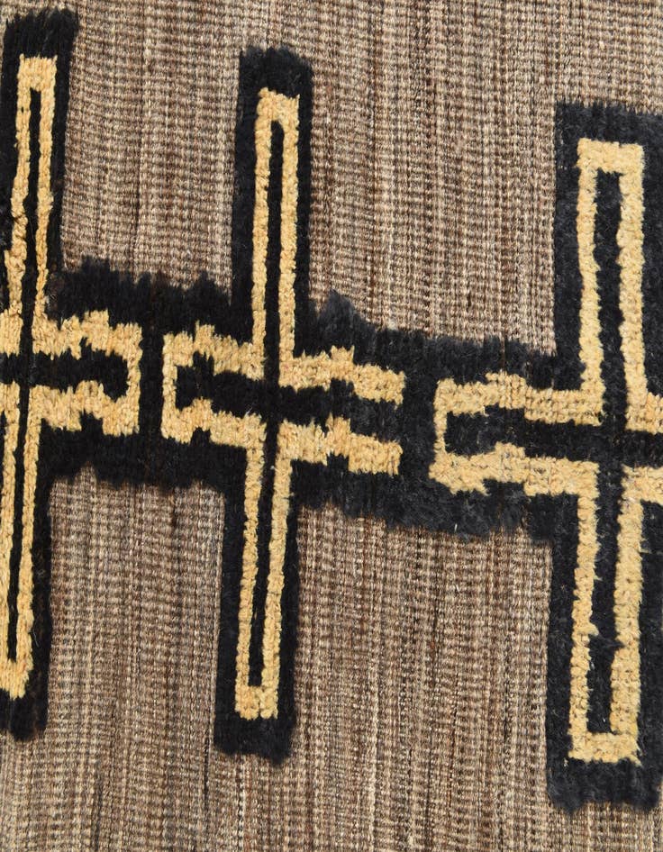 Detail image of  5' 1 x 6' 10  Hand Knotted Moroccan Wool Rug