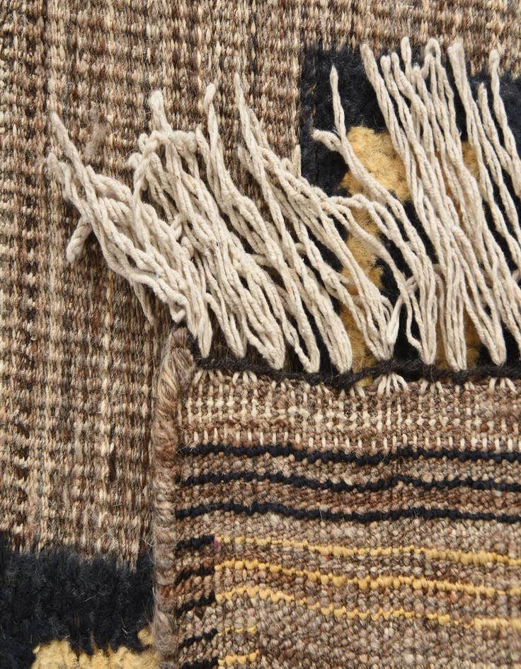 Detail image of  5' 1 x 6' 10  Hand Knotted Moroccan Wool Rug