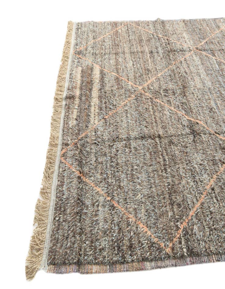 Detail image of  9' x 12' 7  Hand Knotted Moroccan Wool Rug