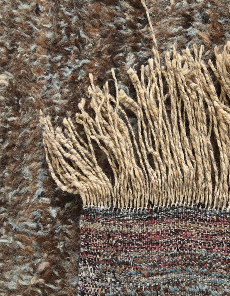 Detail image of  9' x 12' 7  Hand Knotted Moroccan Wool Rug