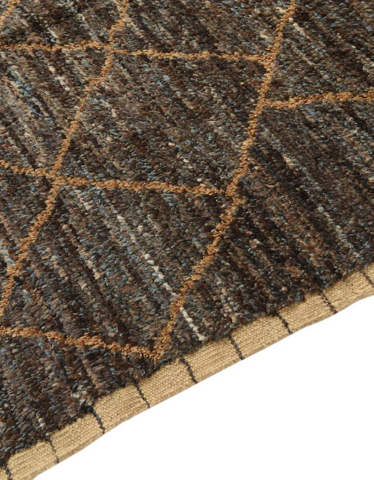 Detail image of 6' 4 x 9' 4 Hand Knotted Moroccan Wool Rug