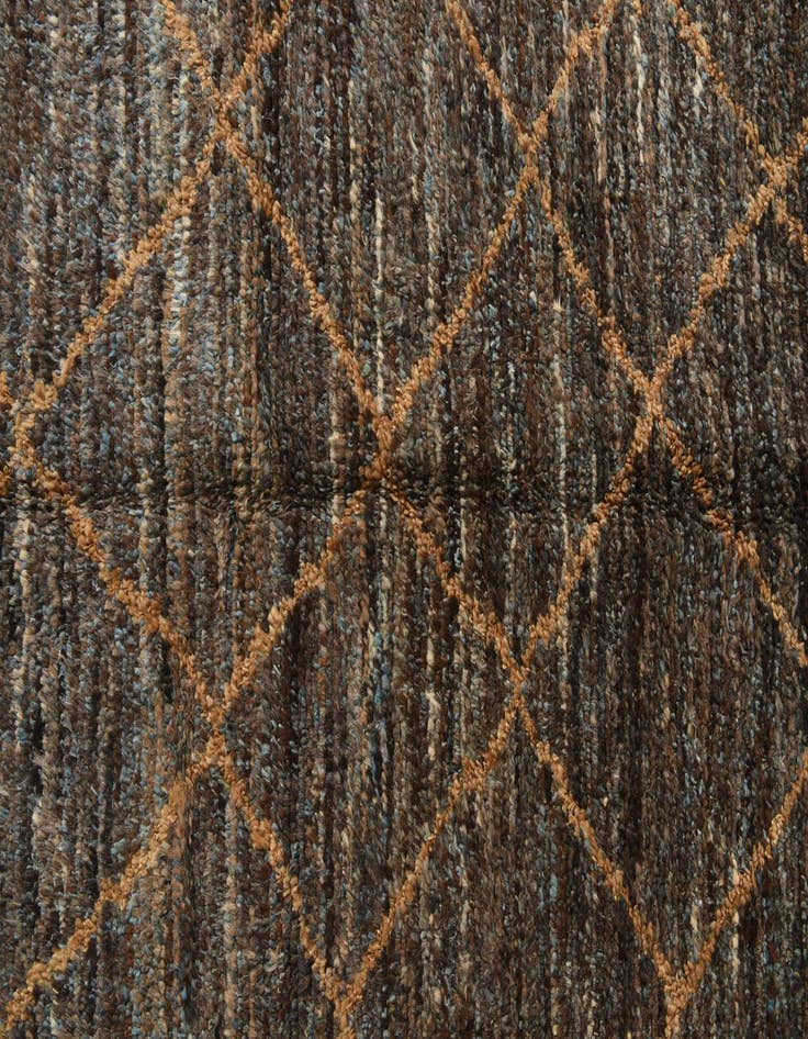 Detail image of 6' 4 x 9' 4 Hand Knotted Moroccan Wool Rug
