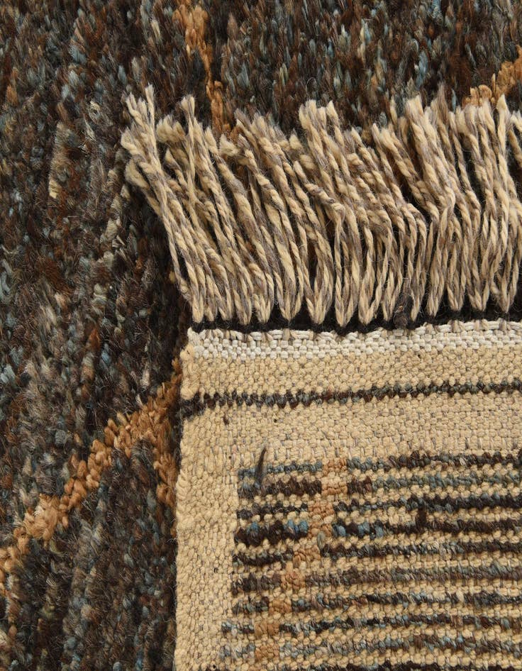 Detail image of 6' 4 x 9' 4 Hand Knotted Moroccan Wool Rug