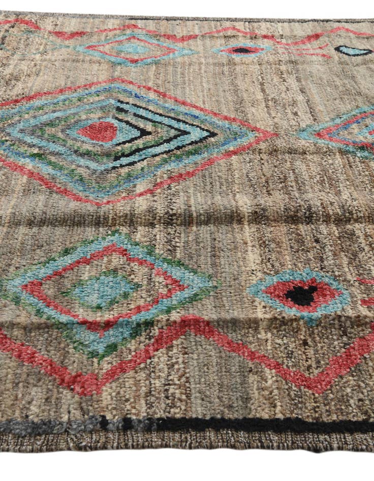 Detail image of  8' 1 x 11'  Hand Knotted Moroccan Wool Rug