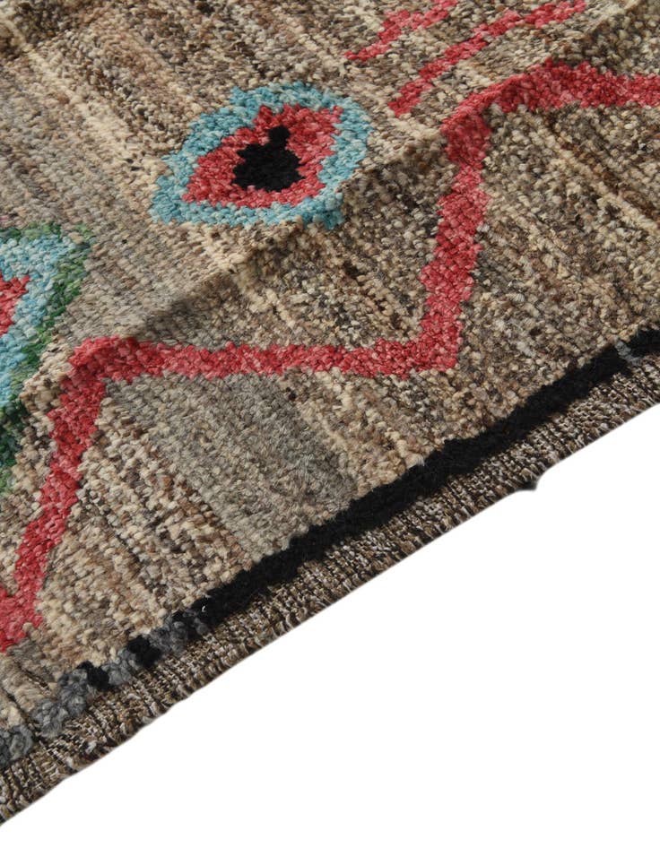 Detail image of  8' 1 x 11'  Hand Knotted Moroccan Wool Rug
