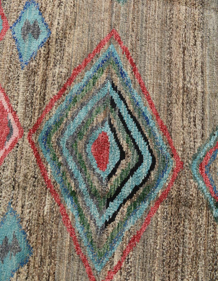 Detail image of  8' 1 x 11'  Hand Knotted Moroccan Wool Rug