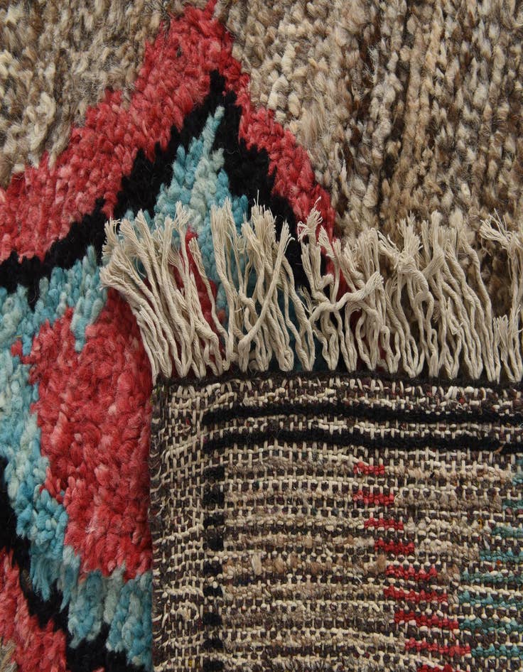 Detail image of  8' 1 x 11'  Hand Knotted Moroccan Wool Rug