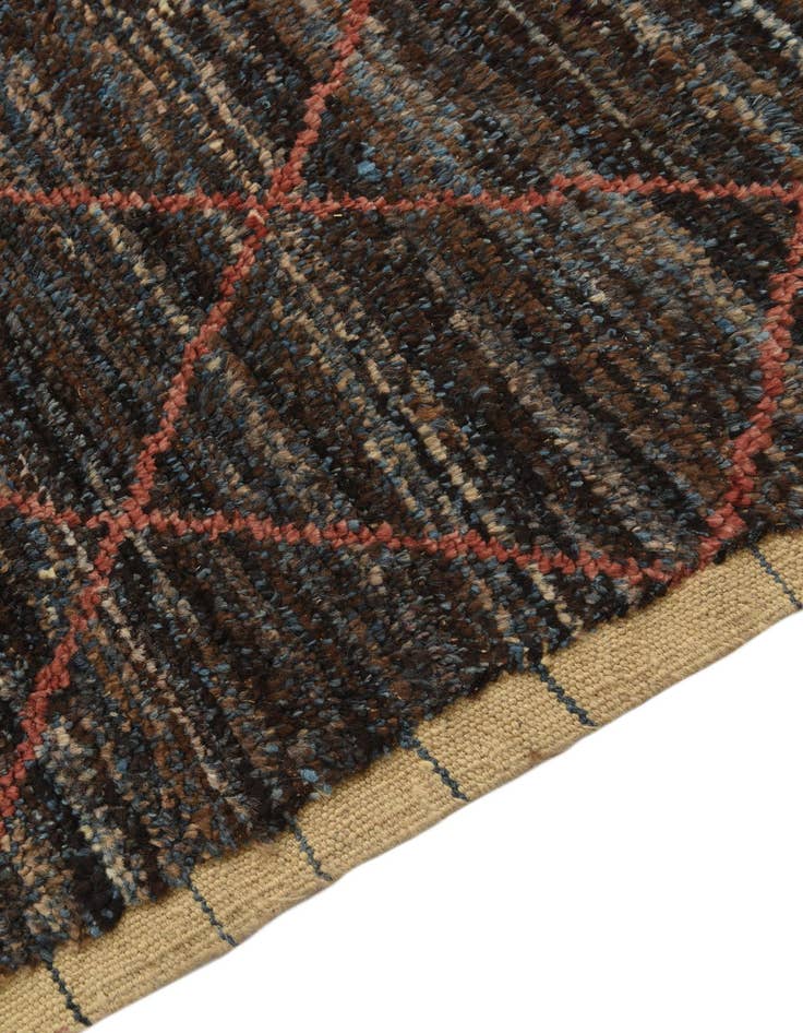 Detail image of  6' 2 x 9' 6  Hand Knotted Moroccan Wool Rug