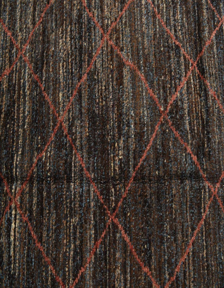 Detail image of  6' 2 x 9' 6  Hand Knotted Moroccan Wool Rug