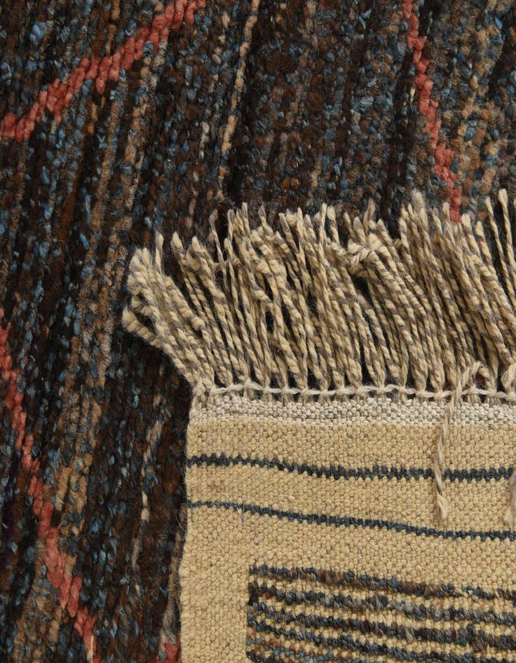 Detail image of  6' 2 x 9' 6  Hand Knotted Moroccan Wool Rug