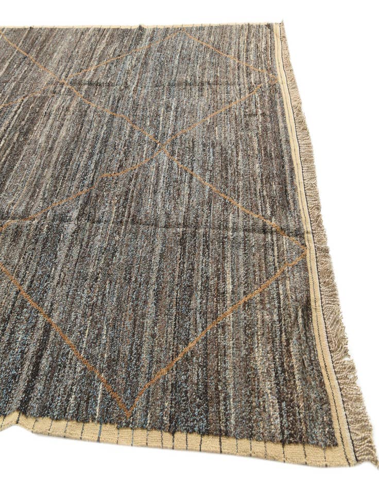 Detail image of  9' 3 x 12' 2  Hand Knotted Moroccan Wool Rug