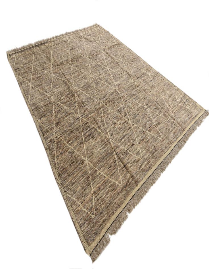 Detail image of  8' 5 x 10' 5  Hand Knotted Moroccan Wool Rug