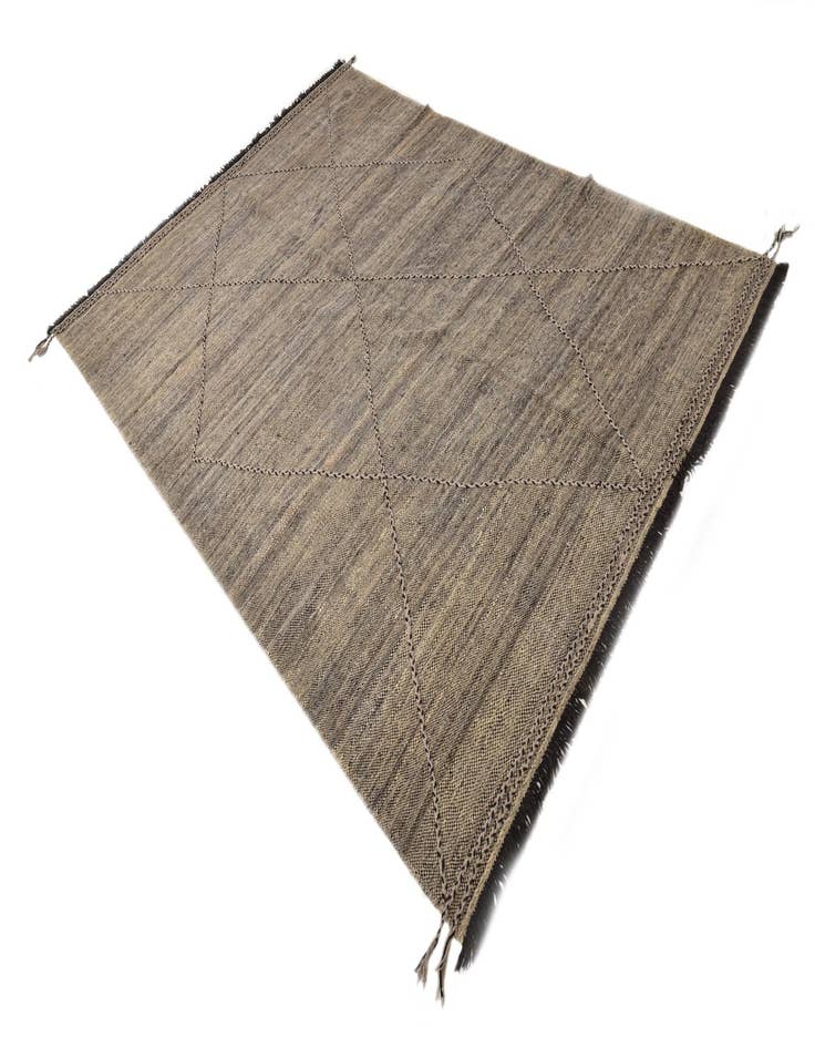 Detail image of  6' 10 x 9' 6  Hand Knotted Moroccan Wool Rug