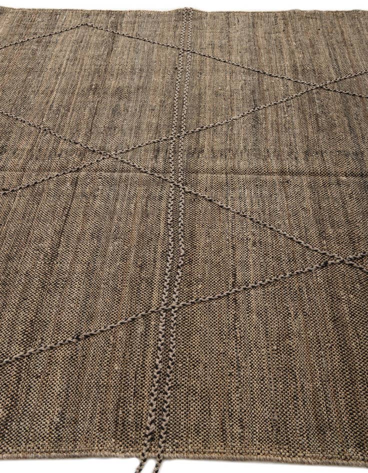 Detail image of  6' 7 x 9' 9  Hand Knotted Moroccan Wool Rug