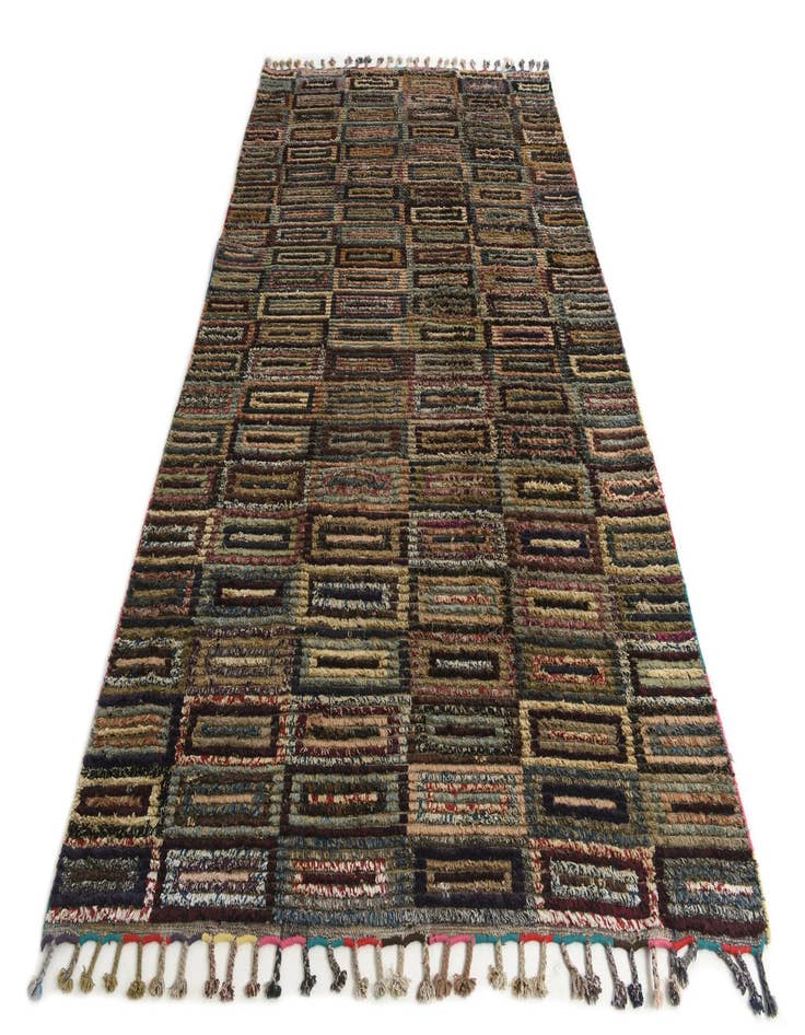 Detail image of  6' 4 x 10' 7  Hand Knotted Moroccan Wool Rug