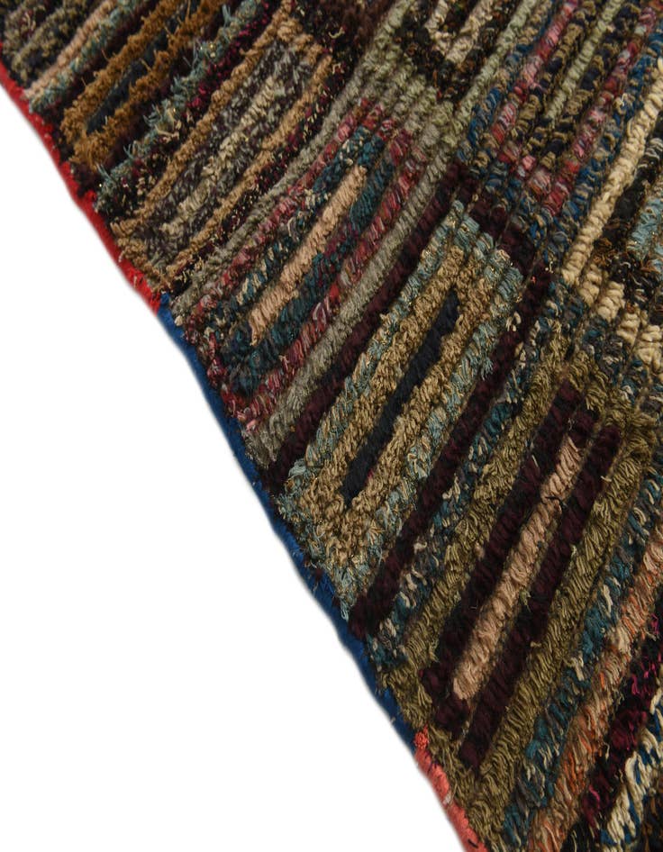 Detail image of  6' 4 x 10' 7  Hand Knotted Moroccan Wool Rug