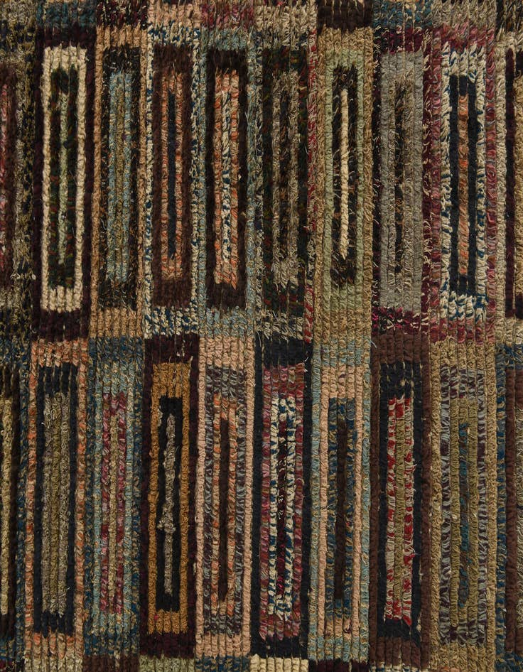 Detail image of  6' 4 x 10' 7  Hand Knotted Moroccan Wool Rug