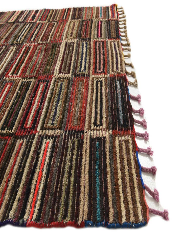 Detail image of  5' 10 x 9' 9  Hand Knotted Moroccan Wool Rug