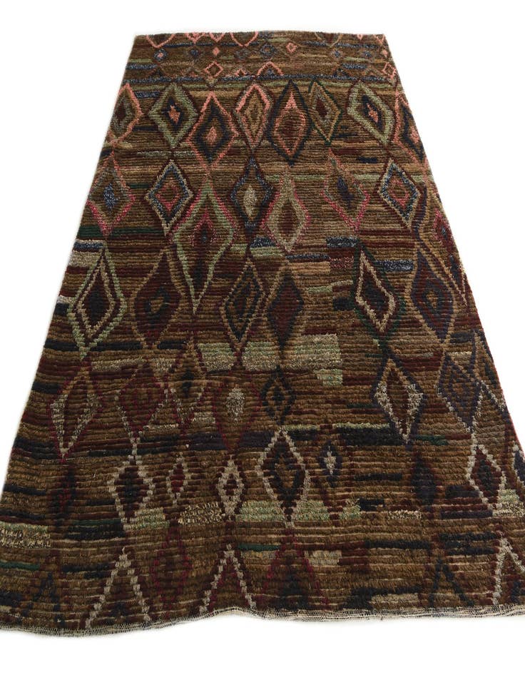 Detail image of  6' 9 x 9' 9  Hand Knotted Moroccan Wool Rug