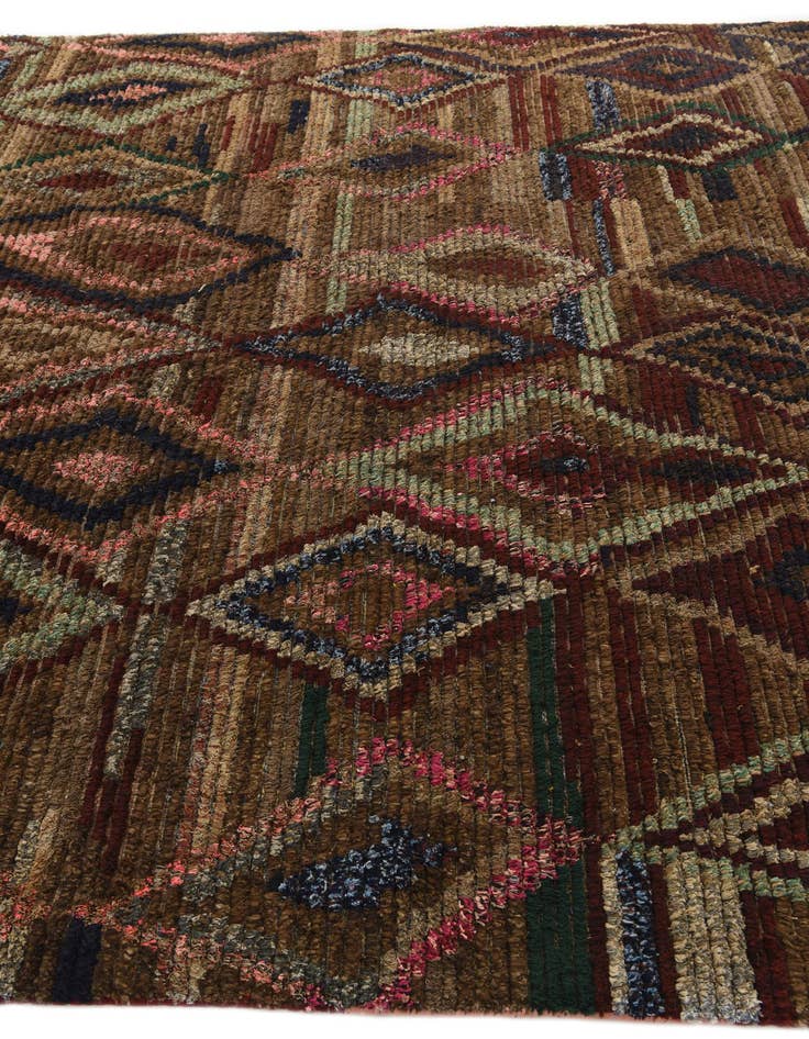 Detail image of  6' 9 x 9' 9  Hand Knotted Moroccan Wool Rug